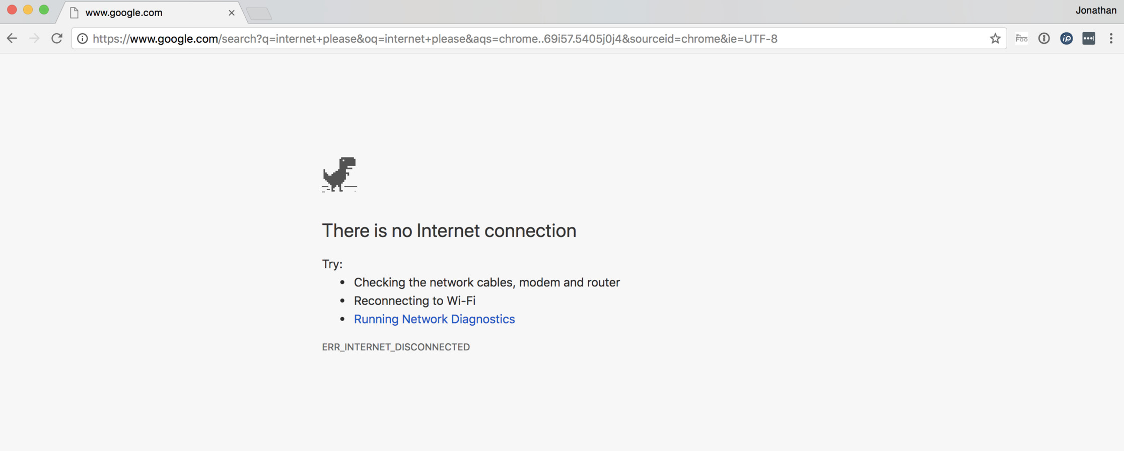 Google Chrome with no internet access